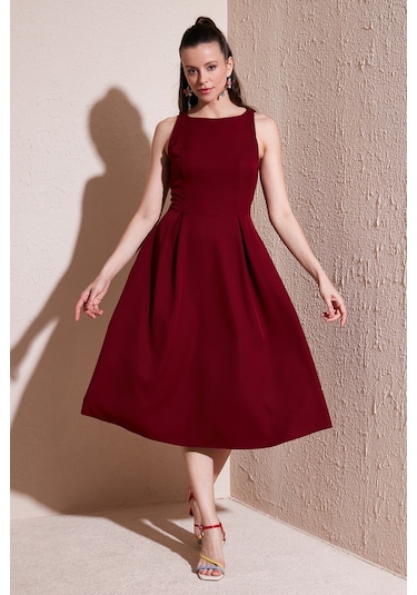 Lela Bayan Elbise 6051963 Bordo