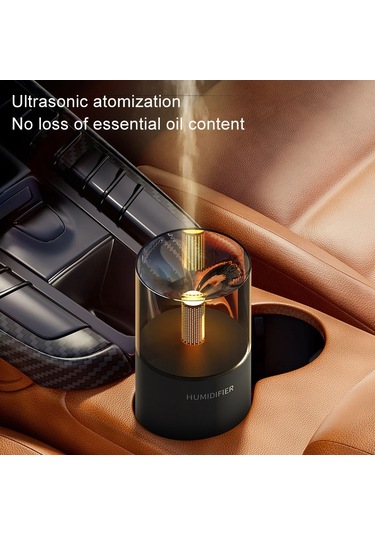 Mum Alevi Aromaterapi Difüzör Otomatik Koku Püskürtücü Mini Ambiyans Mum Işığı Nemlendirici 129 Beyaz