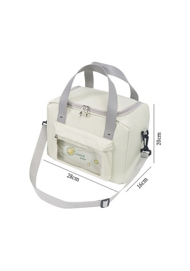 Şık Ve Dayanıklı Isı Yalıtımlı Yemek Çantası, Okul Ve Ofis Kullanımı İçin Pratik Beslenme Çantası Beyaz