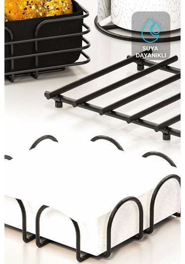 Sofra Mutfak Sunumluk Rulo Peçetelik Havluluk Nihale Ekmeklik 4lü Sofra Seti Mutfak Düzenleyici