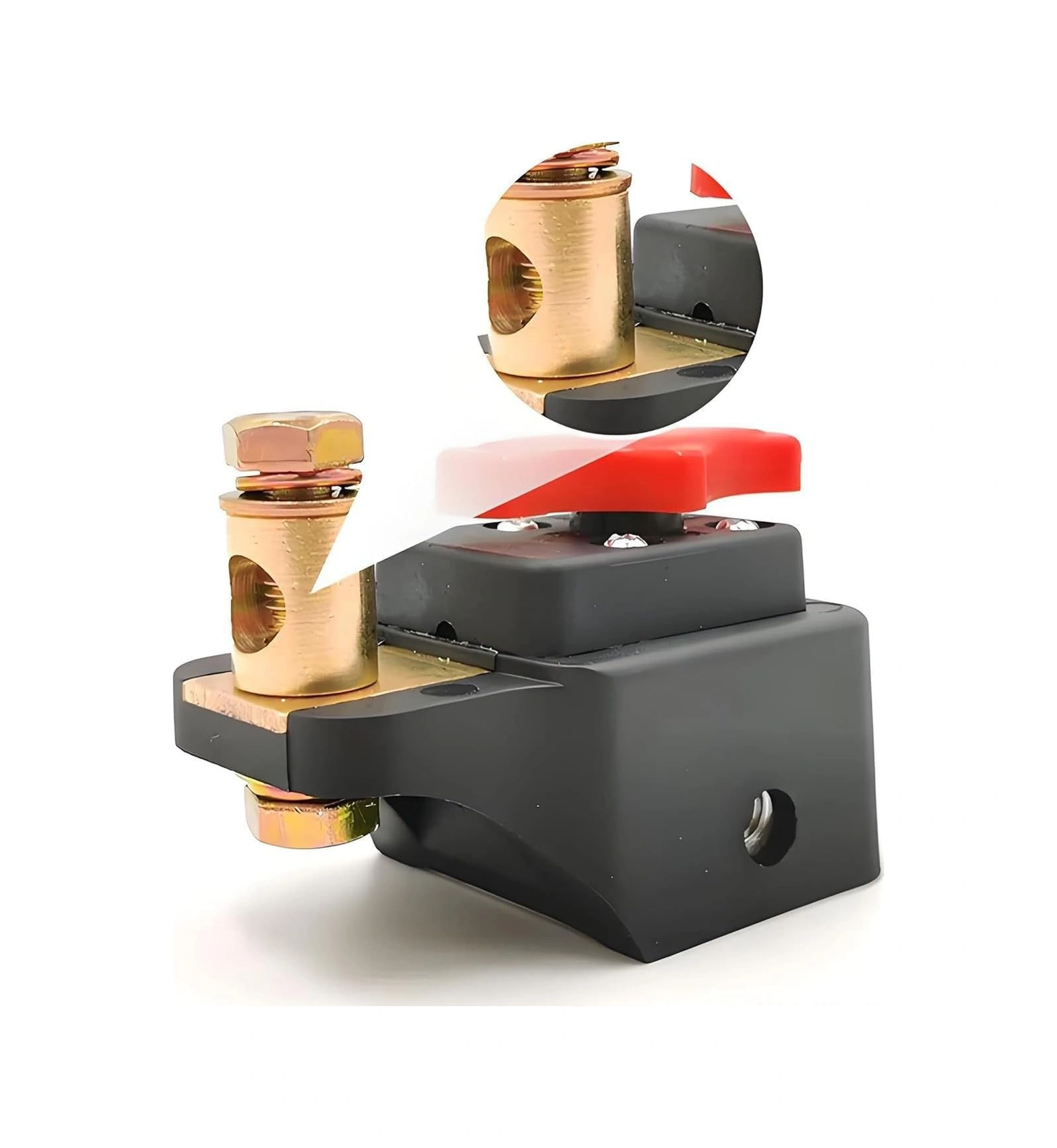 Xiyyadms 12v-24v Akü Kesici Anahtarı - Tek Tıklamayla Güç Kontrolü, Kısa Devre Koruma, Tekne, Karavan, Rovyer Ve Çekici Uygun, Üst Montajlı Bakır Abs Malzeme