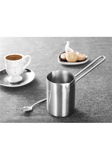 Tantitoni Paslanmaz Çelik Çift Ağızlı Silindir Cezve 350 ML