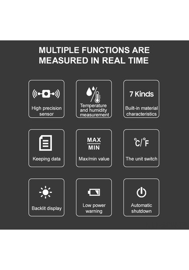 Habotest Ht633 Ahşap Nem Ölçer Pin Tipi Dijital Nem Dedektörü Lcd Arka Işık Ekranı İle Ahşap İnşaat Malzemesi İçin Ortam Sıcaklığı Ve Nem