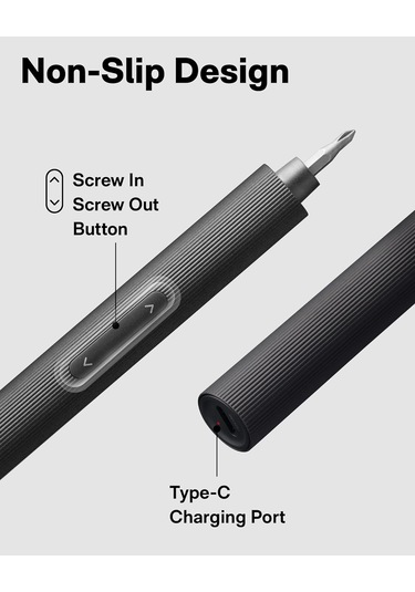 Hoto QWLSD010 25'i 1 Arada Elektrikli Tornavida Seti