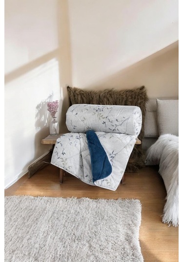 Cotton Box Velvet Çift Kişilik Yorgan Nitsa Denim 195x215 Cm Antrasit