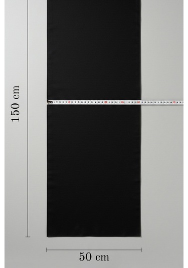 Yunusoğlu Home Siyah Şık Masa Runnerı 50x150 Cm Modern Ve Zarif Masa Örtüsü Runner Siyah