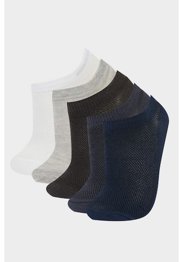 Defacto Erkek Çocuk 5li Pamuklu Patik Çorap F4697a8nskr1 Çok Renkli