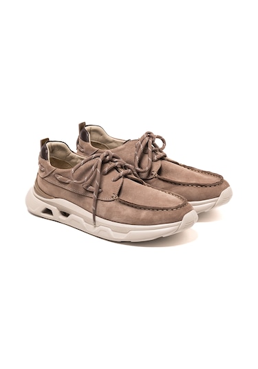 Sneaker Erkek Og-2410 John May 923-144 Gri Havlu Nbk-kahve Marsel