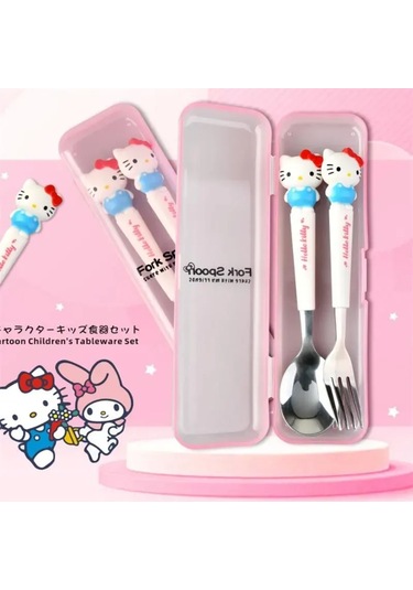 Kangvka Çocuklar İçin Emekli Yemek Takımı - Çocuk Dostu Paslanmaz Çelik Ve Gıda Seviyesi Silikon - Spoon Ve Fork - Unisex - Renkli Tasarım Sarı