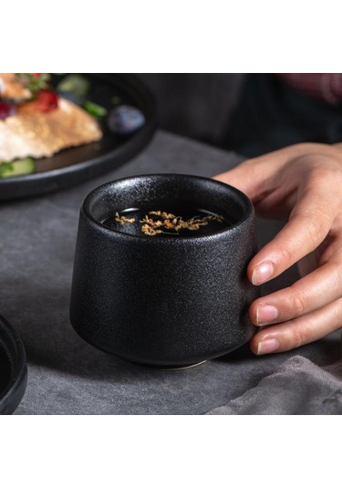 Suntek Çömlekçilik Çin Çay Bardağı İşgal Siyah-bir Siyah Bir