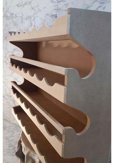 Hobi Dekoratif Rafterek Dolap Cnc Kesim Ahşap Mdf Ham Model El Yapım