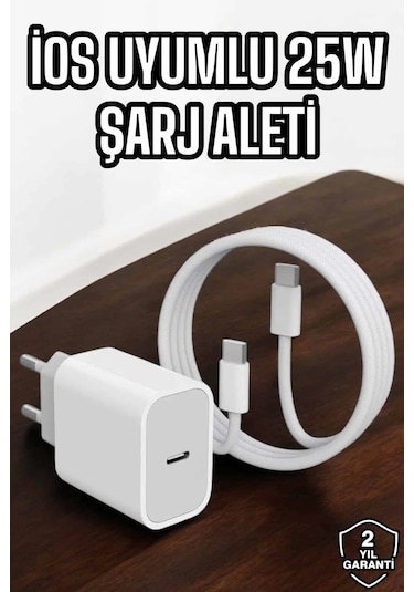 Buğz Şarj Aleti İos 15/15 Pro Max Uyumlu Şarj Adaptörü Ve Kablosu 35310425