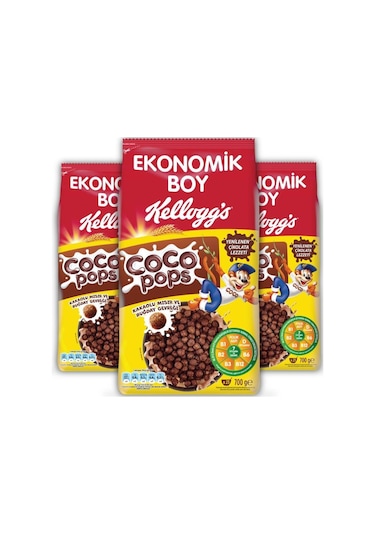 Kellogg's Coco Pops Çikolatalı Buğday Ve Mısır Gevreği 3 x 700 G