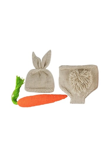 Yeni Doğan Bebek Tuhla Ve Pantolon Fotoğraf Seti Pembe Beyaz