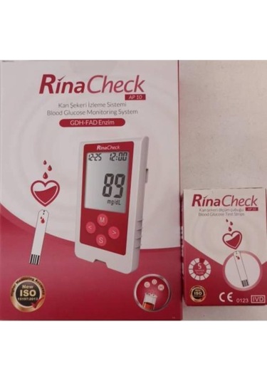 Rinachek Kan Şekeri Ölçüm Cihazı Ve 1 Kutu 50'Lik Strip Skt:10/22