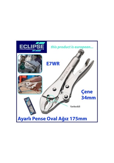 Eclipse E7Wr Standart Ayarlı Pense Oval Çene Ve Yan Keskili 175 M