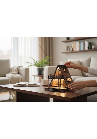 Kendin Yap Maket Ev Orman Bungalov Balkonlu