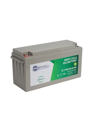 Agromot 12 V 150 Ah Jel Akü Deep Cycle Nano Carbon Agm Battery