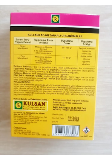 Ratımor Pellets 100g Eldiven Hediyeli