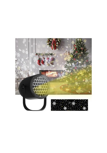 Sones Kar Tanesi Projeksiyon Lambası Film Desenli Tatil Atmosfer Işığı Beyaz Diğer