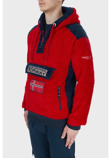 Norway Geographical Erkek Sweat Gymclasssherco Kırmızı Kırmızı