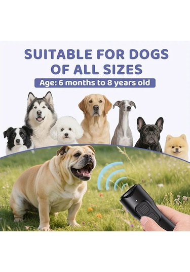 Willowhaven Siyah Mini Ses Dalgası Teknolojili Tek Tuşla Usb Şarjlı Köpek Havlama Kontrol Cihazı
