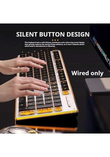 Fastbuy 104 Tuşlu Metal Panelli Ergonomik Oyun Klavyesi, Yan Ortam Işığı, Koyu Renk