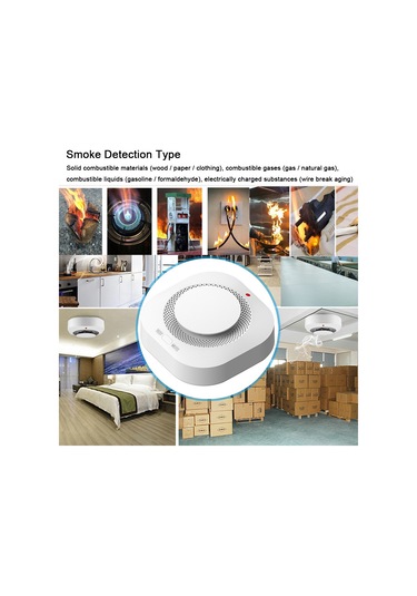 Singree Tuya Zigbee Akıllı Duman Dedektörü - Uzaktan Bildirim, Yüksek Sesli Alarm Ve Mobil Uygulama Kontrolü Ağ Geçidi Gerekli