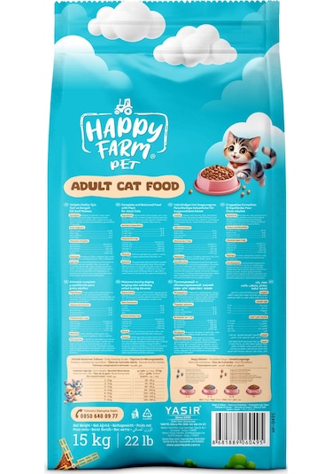 Happy Farm Etli Kedi Maması 15kg