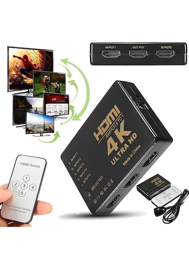 Speeduf 5 Port 3d 4k 2k Hdmı Switch Splitter Çoklayıcı Dağıtıcı