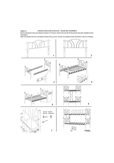 Argimo Zambak Metal Ranza Ve Karyola Beyaz 90 x 200