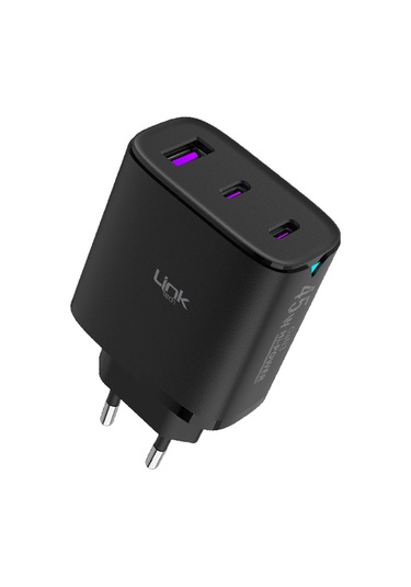 Linktech C317 Safe 3 Çıkışlı 45W Hızlı Şarj Adaptörü