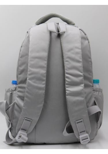 Özel Su İtici Kumaş Gri Unisex Okul Çantası 34600