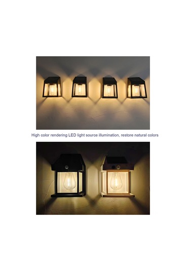 Maiyame Dış Mekan Güneş Enerjili Duvar Lambası, İnsan Algılama, 3 Mod, 1800mah Pil, Sıcak Işık, Bahçe/ev Bahçesi, Beyaz Jy-369 Beyaz