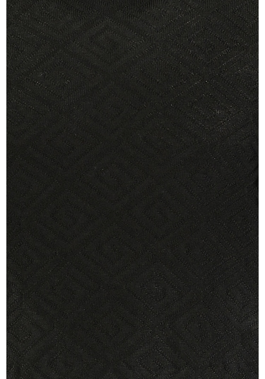 Finesuits Erkek Desenli Yünlü Kazak 2422201020.dsoyr Siyah