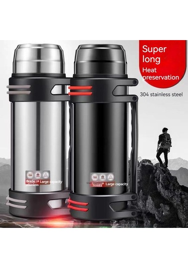 Dinosaurs 2000 Ml Dışarıdaki Araç Paslanmaz Çelik Termos-438 Altın