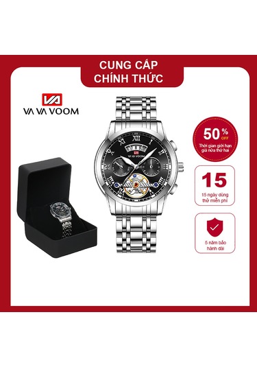 Skycity Kuvars Kol Saati - İthal Hareket, Derin Su Geçirmezlik, Dayanıklı Cam, Parlak Işıklandırma Ve Paslanmaz Çelik Kayış Altın