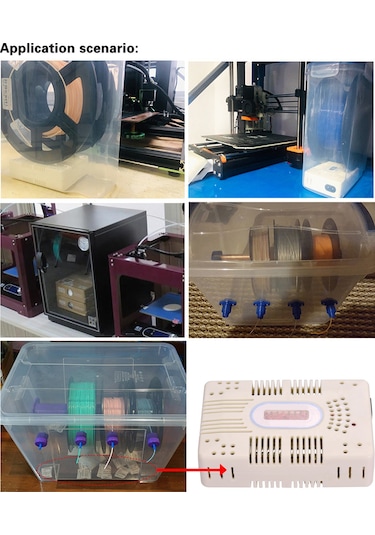 Geeroyoo 3d Yazıcı Filament Kurutucu: Pla/abs İçin Toz Ve Nem Koruyucu, Şarj Edilebilir, 110-240v Avrupa Tipi Adaptörü