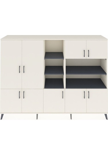 Hyperion Dolap 14 Raflı 9 Kapaklı 220x44x163 Aytaşı-aytaşı/antras Aytaşı-aytaşı/antrasit