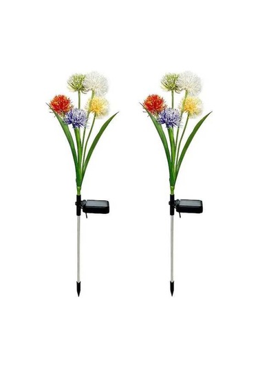 Dancemonkey Su Geçirmez Solar Çiçek Bahçe Işıkları - Dekoratif Çim Teras Feneri Çok Renkli Çok Renkli