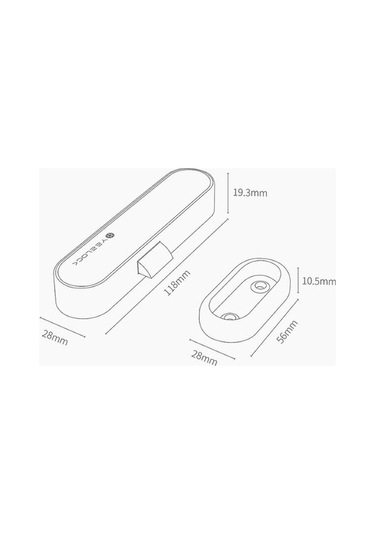 Jokmae Akıllı Çekmece Kilidi - Bluetooth Uygulamalı, Çocuk Güvenliği, Beyaz