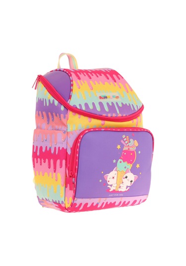 Elatae Su Geçirmez Kumaş Kız Çocuk Çok Gözlü Ortopedik Sırt Okul Çantası L5247 Lila