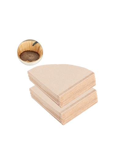 Maiyame 80 Adet Konik Tek Kullanımlık Kahve Filtresi, Dökme Kahve Yapımı İçin Pratik Ev Ve Ofis Aksesuarı V02 Modeli, 14 Kişilik Bej