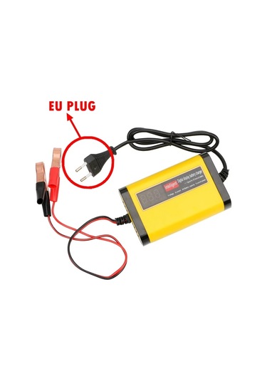 12 V 2a Tam Otomatik Araç Akü Şarj Cihazı Dijital Lcd Ekranlı Hızlı Şarj 3 Eu Plug