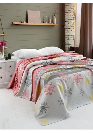 Menderes Home Cotton Collection Pike Çift Kişilik Pike Red Winter