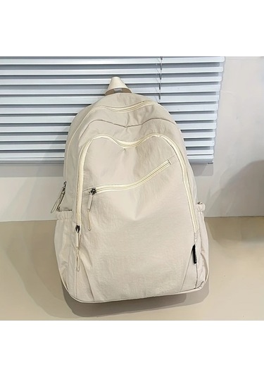 Fastbuy Elmpaly Kadın Khaki Büyük Kapasiteli Dayanıklı Nylon Sırt Çantası Haki 1 Haki