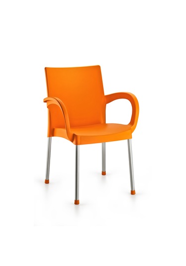 Holiday Sümela Metal Ayaklı Kollu Sandalye Turuncu