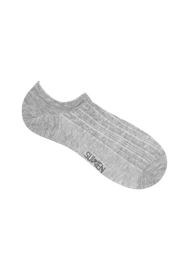 Suwen Kadın Knit Sneaker Çorap Sc1271050 Gri