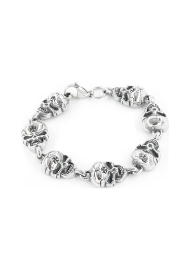 Skull Çelik Bileklik N11.3289 Çelik