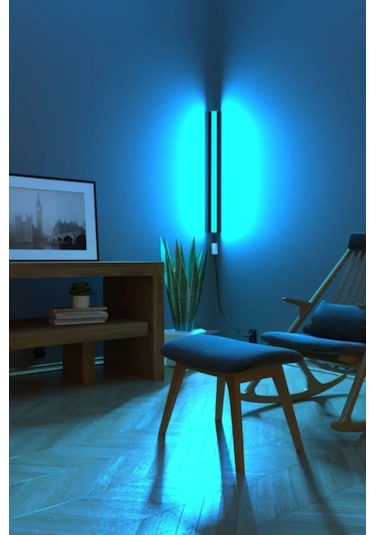 Led Abajur Aplik Gece Lambası Rgb Lambader 16 Renkli Uzaktan Kuma